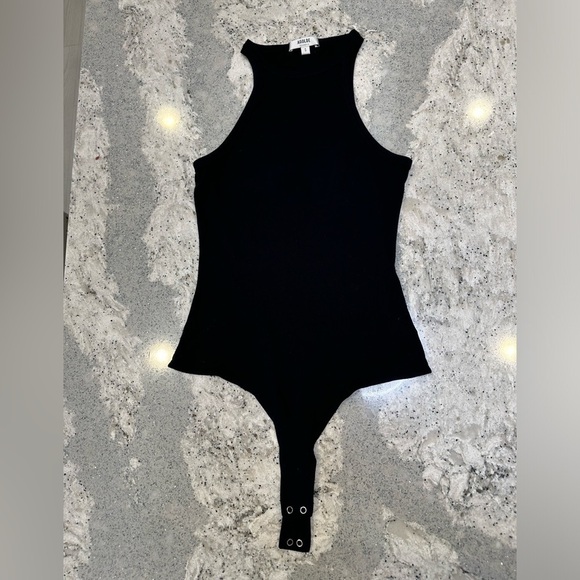 AGOLDE RIANNE HIGH NECK RACERBACK BODYSUIT BLACK SIZE SMALL - Picture 6 of 8